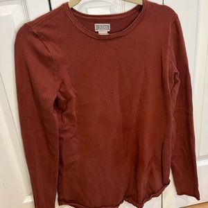 Duluth Tradjng Company orange knit sweater